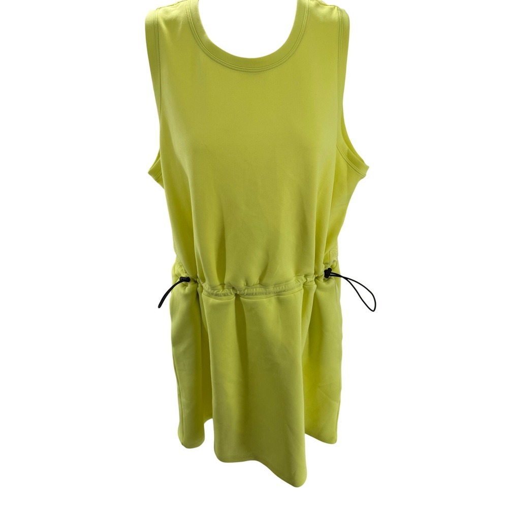 TAIL‎ Yellow Sleeveless Lace Back Drawstring Tennis Dress Activewear Xlarge